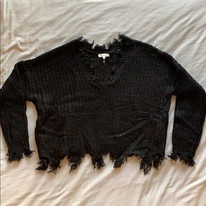 Never Worn Distressed Cropped Sweater